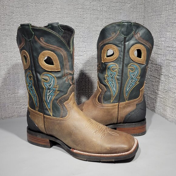 J.B. Dillon Men's Size Left 10.5EE Right 10.5D Brown Black Leather Boots JBR1111 - Picture 9 of 13